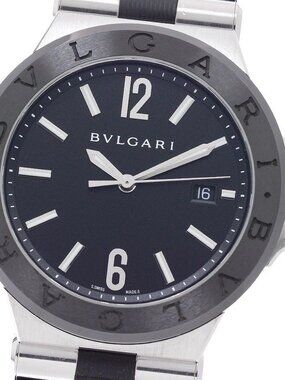 BVLGARI Diagono ceramic DG42SC Date black Dial Automatic Men's Watch_958567